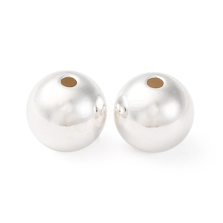 Fine Silver Round Beads STER-A047-08A-S-1
