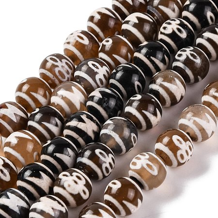 Tibetan Style dZi Beads G-U006-06G-01-1