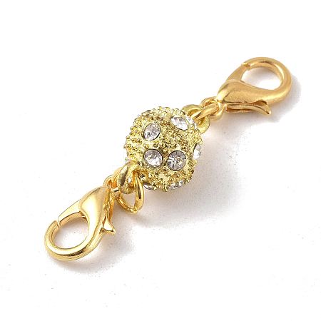 Alloy Rhinestone Magnetic Clasps LS-ALRI-TAC0001-01G-1