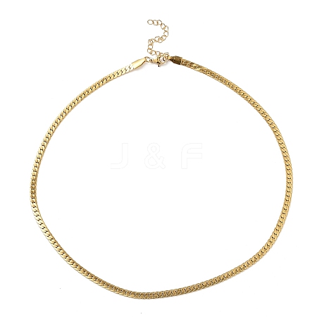 Ion Plating(IP) 304 Stainless Steel Cuban Link Chain Necklace NJEW-K249-01B-G-1