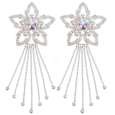 Glass Rhinestone Tassel Cabochons FIND-WH20008-30A-1
