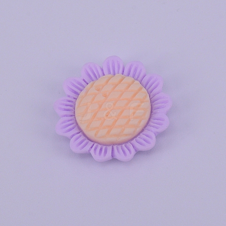 Opaque Frosted Resin Cabochon RESI-WH0009-22-1