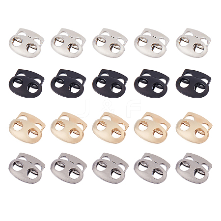 32Pcs 4 Colors Alloy Cord Locks FIND-DC0006-20-1