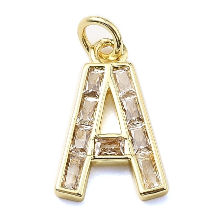 Brass Micro Pave Cubic Zirconia Pendants KK-V014-01G-01-1