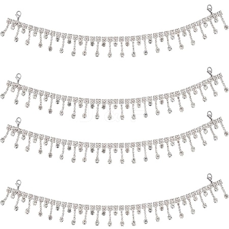 2pcs Crystal Glass Rhinestone Shoes Chain FIND-NB0002-33-1