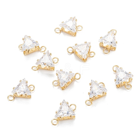 Brass Clear Cubic Zirconia Links LS-ZIRC-G170-08G-1