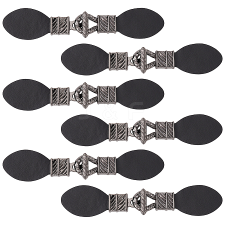 Fingerinspire 6 Sets PU Imitation Leather Sew on Toggle Buckles FIND-FG0001-89-1