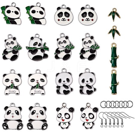 DIY Panda Drop Earring Making Kits DIY-SZ0007-97-1