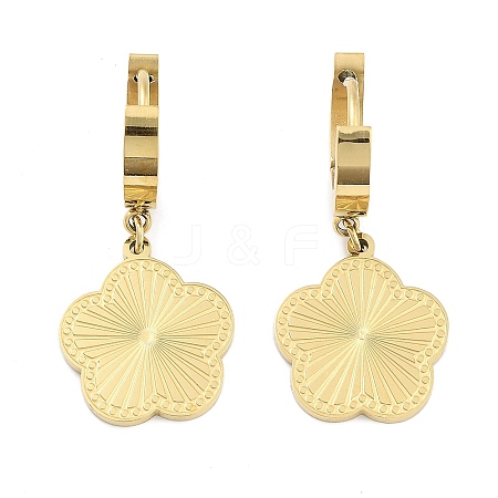 Real 18K Gold Plated 304 Stainless Steel Dangle Earrings EJEW-L283-055G-02-1