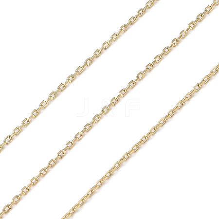 Rack Plating Brass Cable Chains CHC-A010-03G-1