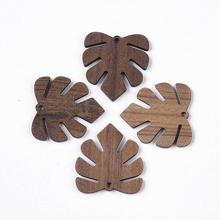 Undyed Walnut Wood Pendants LS-X-WOOD-T023-11-1