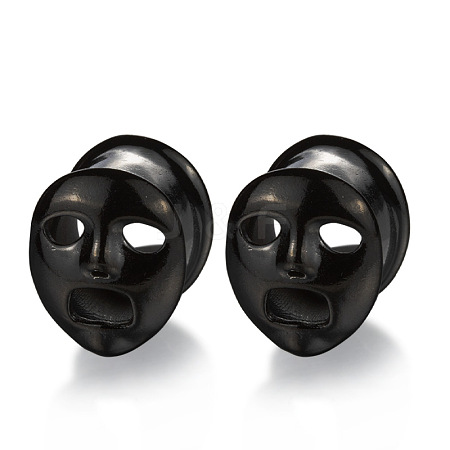 Halloween Ghost Face Brass and Alloy Ear Tunnels FS-WGACCDC-12-1