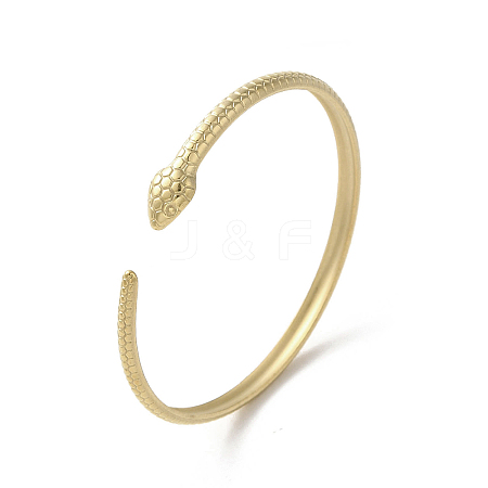 304 Stainless Steel Snake Cuff Bangles LS-BJEW-A003-02G-1