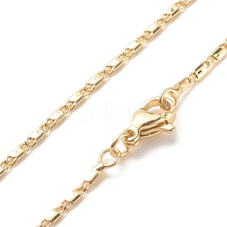 Brass Oval Link Chains Necklace for Women NJEW-P265-19G-1