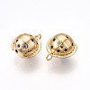 Brass Micro Pave Cubic Zirconia Pendants ZIRC-T016-15-2