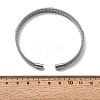 304 Stainless Steel Flat Snake Chains Cuff Bangles for Women BJEW-A067-01P-5