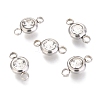 304 Stainless Steel Rhinestone Links Connectors LS-STAS-P237-17P-11-1