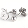 Tarnish Resistant 201 Stainless Steel Barbell Cartilage Earrings EJEW-R147-23-3