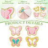 8Pcs 4 Colors Embroidery Style Cloth Iron on/Sew on Patches PATC-FG0002-17-4