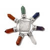 Natural Mixed Stone Pyramid & 7 Chakra Points Energy Generator DJEW-K011-A-2
