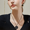 3Pcs Stainless Steel Rotatable Blank Flat Round Pendant Necklaces for Women Men NJEW-SC0001-81-7
