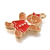 Christmas Theme Alloy Enamel Pendants ENAM-Q509-02KCG-14-2