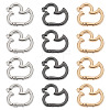 12Pcs 3 Colors Alloy Spring Gate Rings FIND-TA0010-06-3