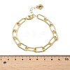 Brass Paperclip Chain Bracelets BJEW-C138-01G-6