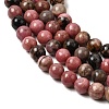Natural Rhodonite Beads Strands G-G717-4mm-7