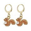 2 Pairs 2 Colors Alloy Enamel Hoop Earrings EJEW-JE06215-4