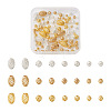 Kissitty 105Pcs 12 Styles Brass Hollow Beads KK-KS0001-27-1