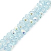 Baking Painted Transparent Glass Beads Strands DGLA-A034-J6mm-B04-1