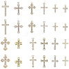 24Pcs 12 Styles Alloy Crystal Rhinestone Pendants FIND-SC0010-80-1