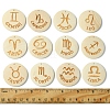 12Pcs 12 Styles Wood Pendants WOOD-FS0001-25-6