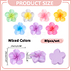 80Pcs Flower Opaque Resin Cabochons RESI-HY0001-34-2