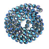 Transparent Electroplate Glass Beads Strands EGLA-N006-038C-2