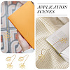 Brass Flower & Leaf Charms Bookmarks AJEW-TAC00029-8