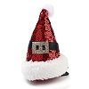 Sequins Christmas Hat Polyester Alligator Hair Clips for Women Girl AJEW-M012-03C-1