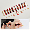 6Pcs 6 Styles Handmade Polymer Clay & CCB Plastic & Glass & Alloy Enamel Pendant Hat Chains HJEW-GA00089-3