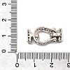Brass Micro Pave Clear Cubic Zirconia Fold Over Clasps X-KK-C075-31P-3