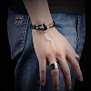Braided Cowhide Cord Bracelets BJEW-N0008-144-5