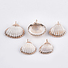 Electroplate Sea Shell Pendants SSHEL-T006-02-1