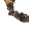 Natural Tiger Eye Chips Stretch Bracelets for Women Men BJEW-JB11341-11-4