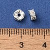 Brass Micro Pave Clear Cubic Zirconia Beads KK-G503-24S-2