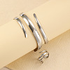 Alloy Spiral Cuff Bangles & Rings Sets FS-WG33B53-01-2