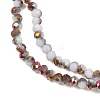 Electroplate Glass Beads Stradns EGLA-H114-02A-05-3
