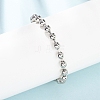 Brass Ball Link Chain Bracelets for Women BJEW-H640-02A-P-2