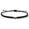 Natural Obsidian Round Link Bracelets KB3682-1-1