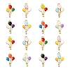 40Pcs 8 Colors Alloy Enamel Pendants ENAM-CJ0002-37-1