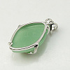 Natural Green Aventurine Pendants G-G073-2-2